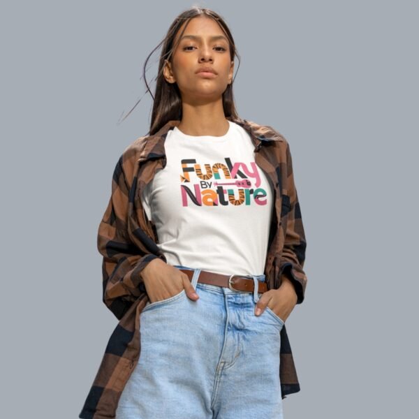 T-shirt femme Funky By Nature en coton bio - Wax & Wear