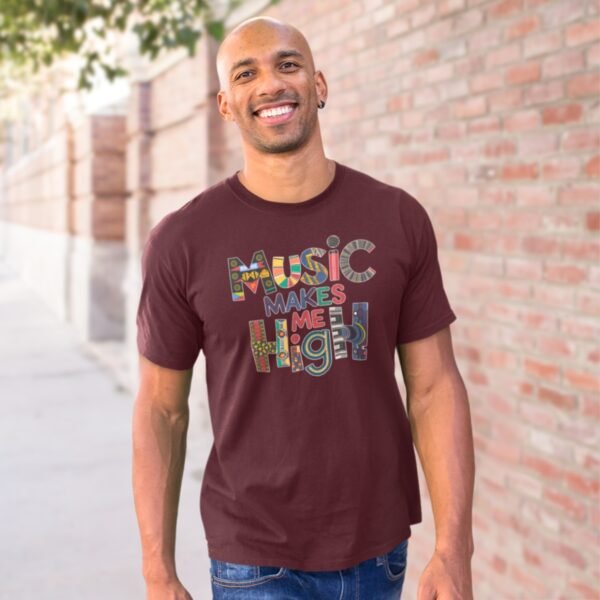 T-shirt unisexe Music Makes Me High en coton bio - Wax & Wear