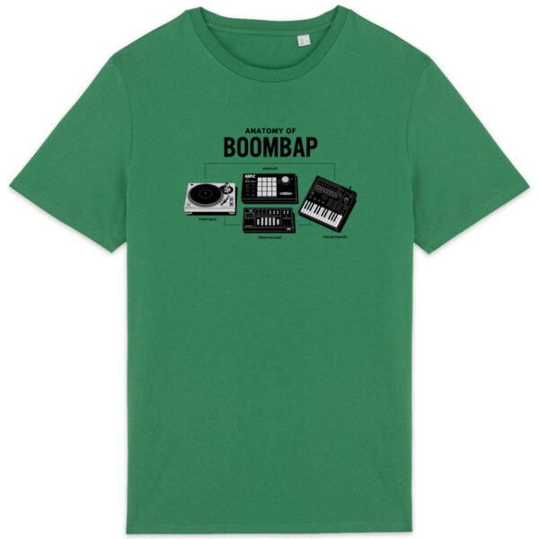T-shirt léger unisexe Anatomy Of Boombap chlorophylle beat en coton bio - Wax & Wear