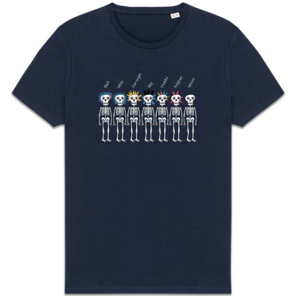 T-shirt épais unisexe We Are All the Same bleu backstage en coton bio - Wax & Wear