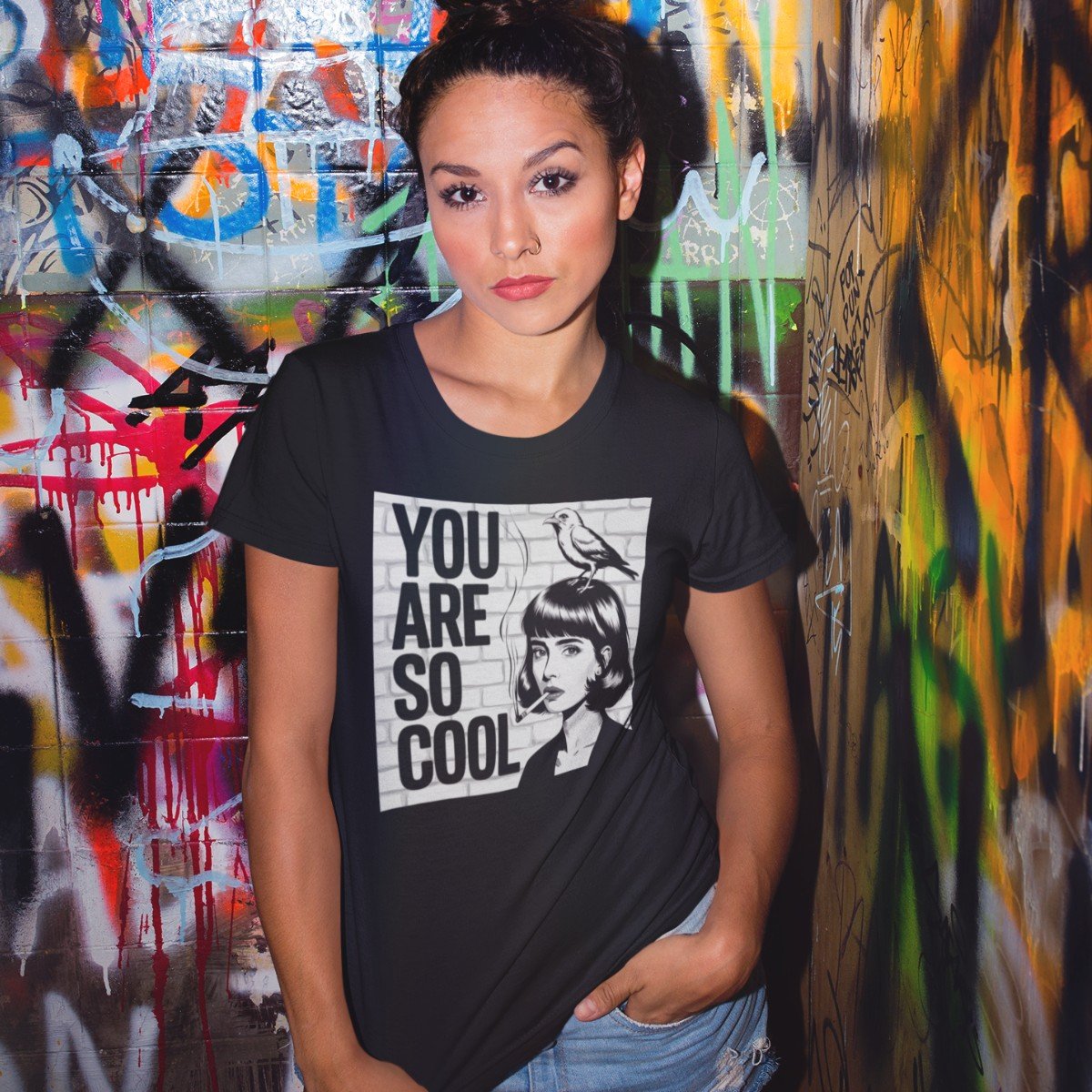 T-shirt femme You Are So Cool en coton bio - Wax & Wear