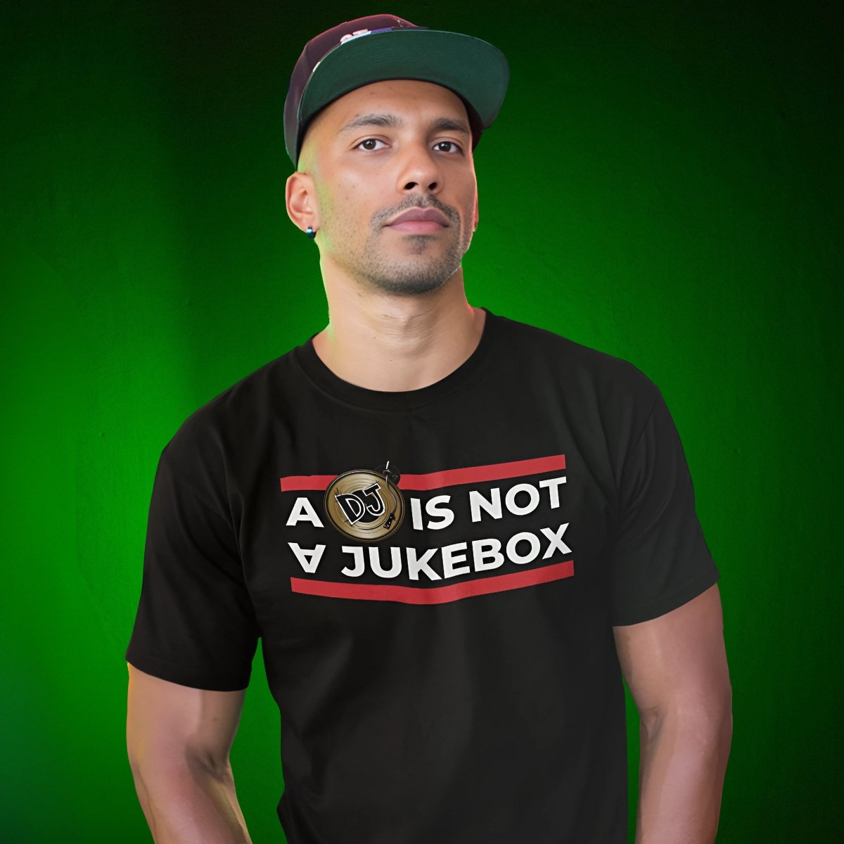 T-shirt DJ Anatomy Of Boombap noir vinyle en coton bio - Wax & Wear