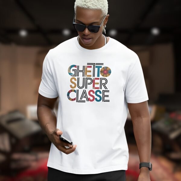 T-shirt unisexe Ghetto Super Classe wax edition en coton bio - Wax & Wear