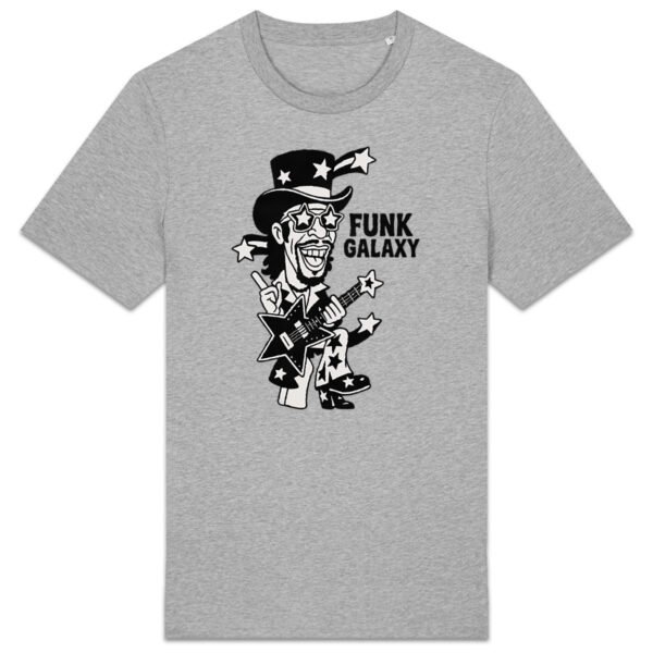T-shirt unisexe Funk Galaxy gris mixtape en coton bio - Wax & Wear