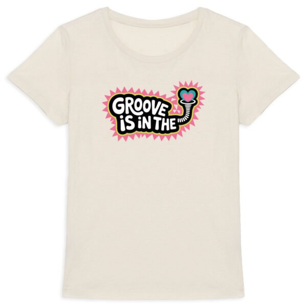 T-shirt Groove Is In The Heart dune de vinyle en coton bio - Wax & Wear