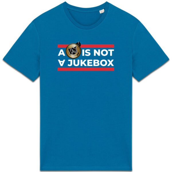 T-shirt unisexe A DJ Is Not A Jukebox Deep Blue Funk en coton bio - Wax & Wear