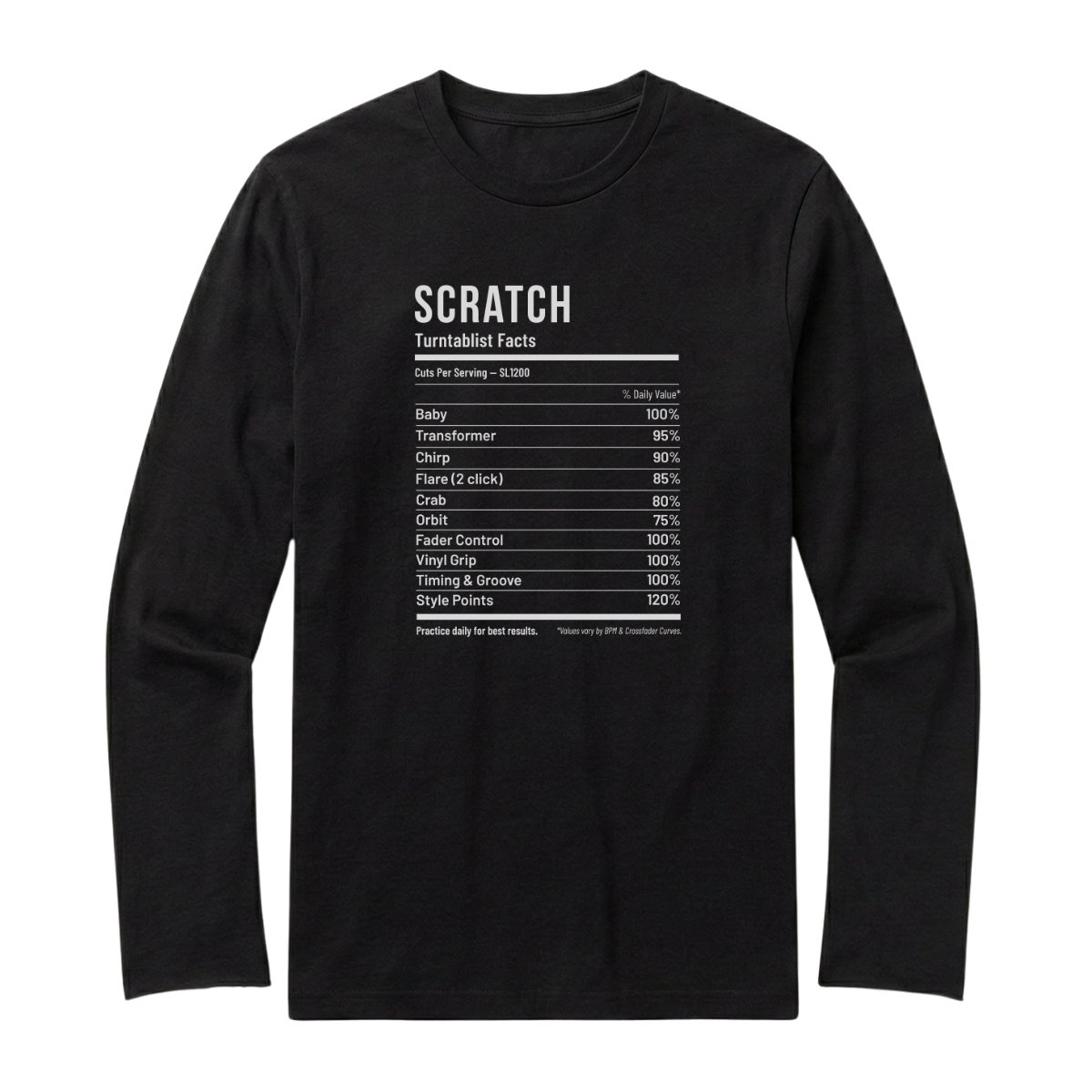 Groove Facts #Scratch – T-shirt homme manches longues – Image 2