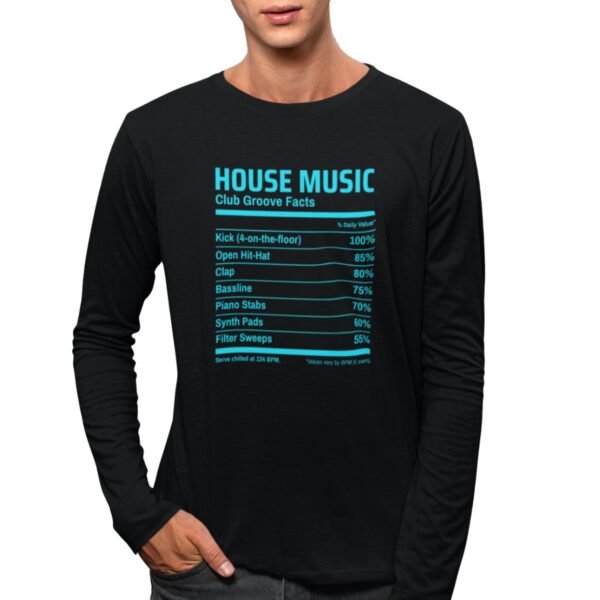 Groove Facts #House Music – T-shirt homme manches longues