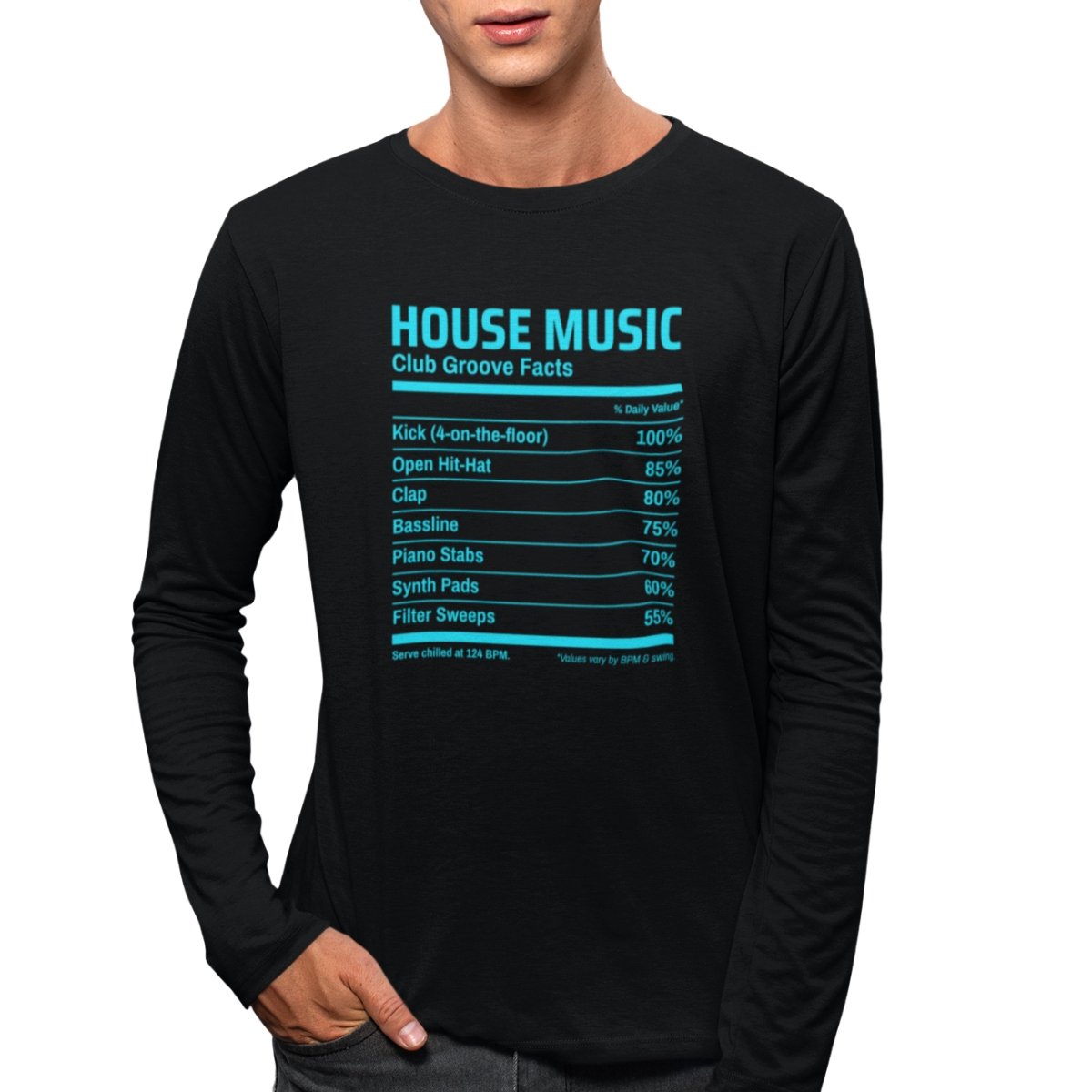 Groove Facts #House Music – T-shirt homme manches longues