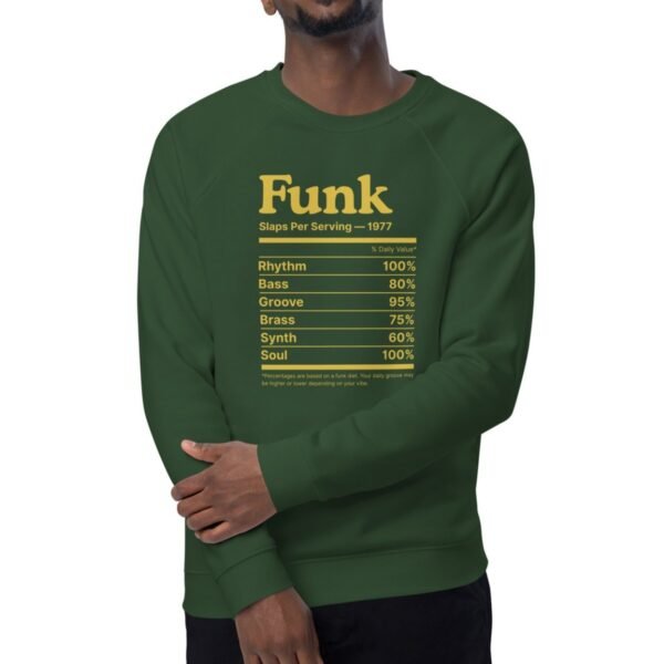 sweat funk unisexe Groove Forest porté par un modèle homme