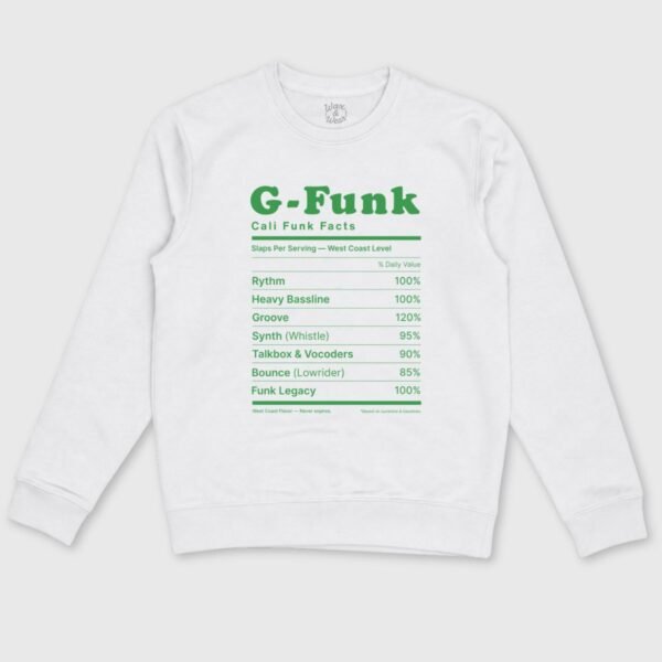 Sweat G-Funk Groove Facts Blanc Studio Mockup