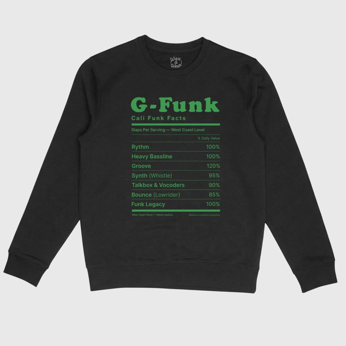 Sweat G-Funk Groove Facts Noir Vinyle Mockup