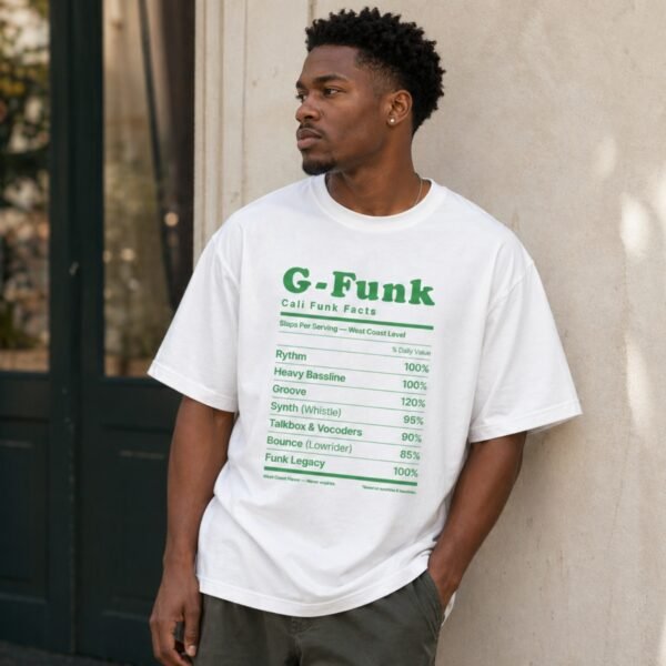 T-shirt oversize G-Funk blanc lifestyle