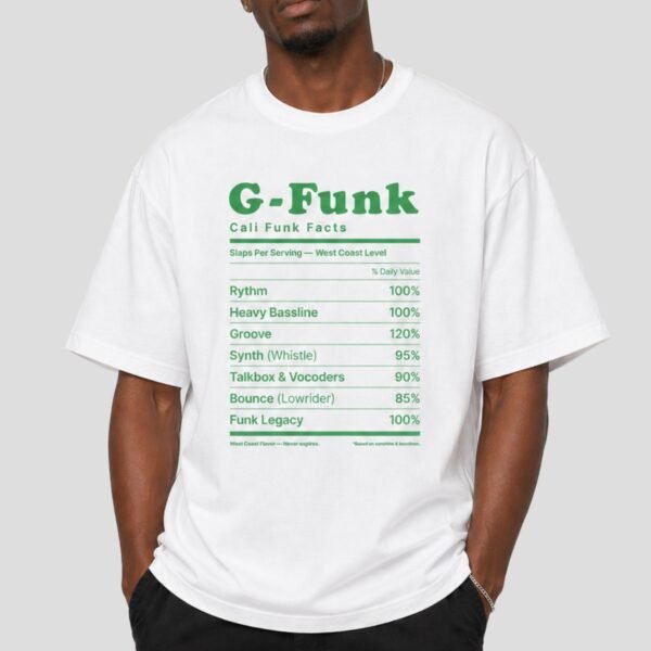T-shirt oversize G-Funk blanc studio