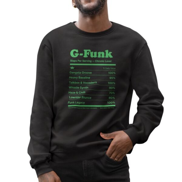 sweat g-funk unisexe porté par un homme