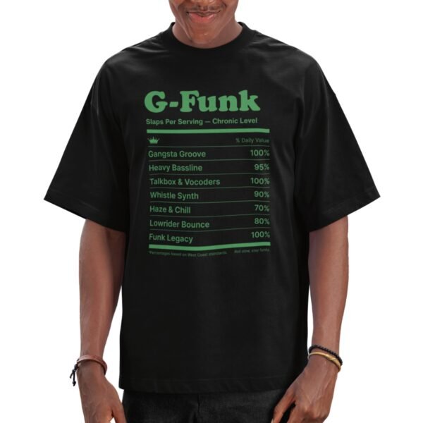 T-shirt oversize unisexe – Groove Facts Serie #G-Funk