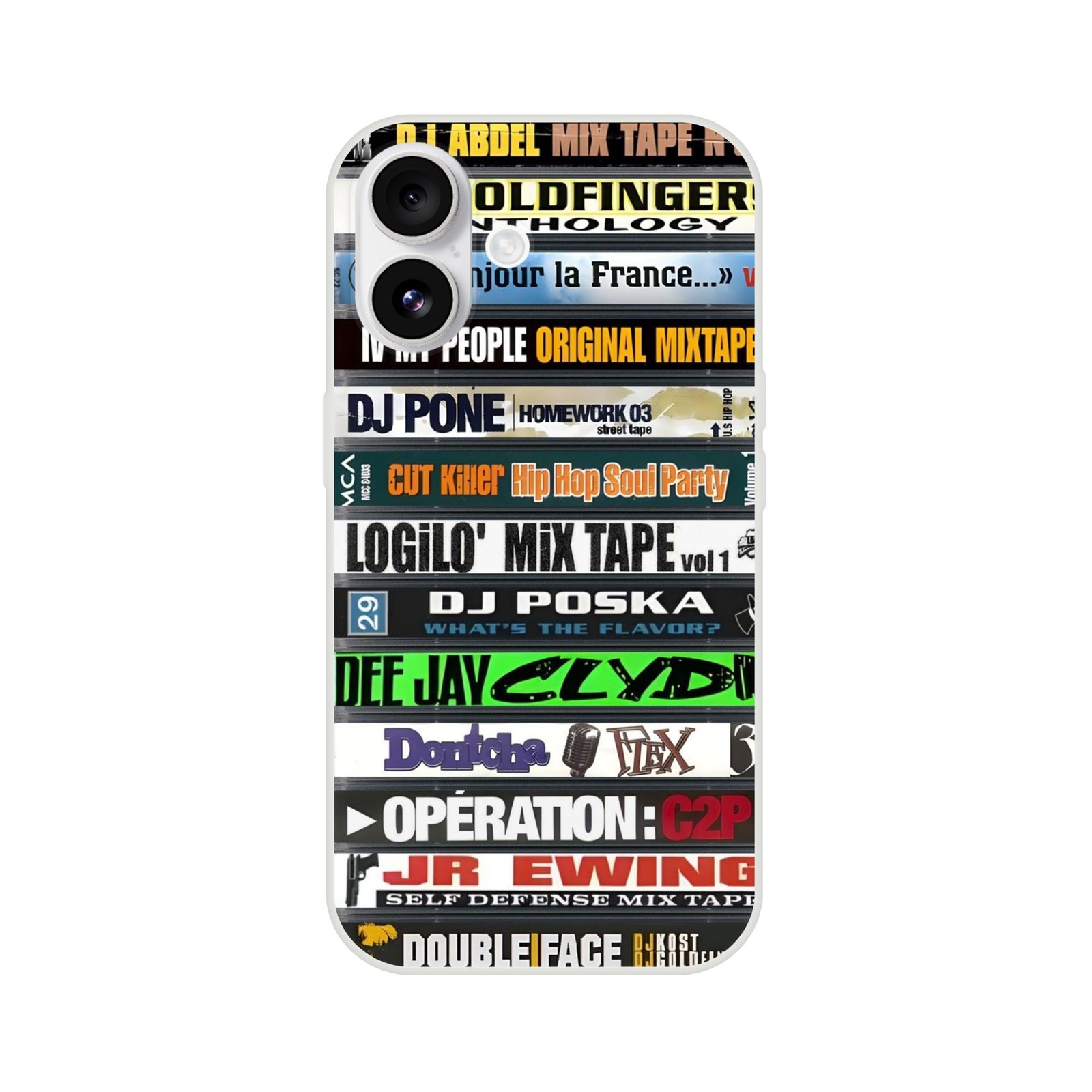 coque iPhone flexi mixtapes hip-hop FR 90s