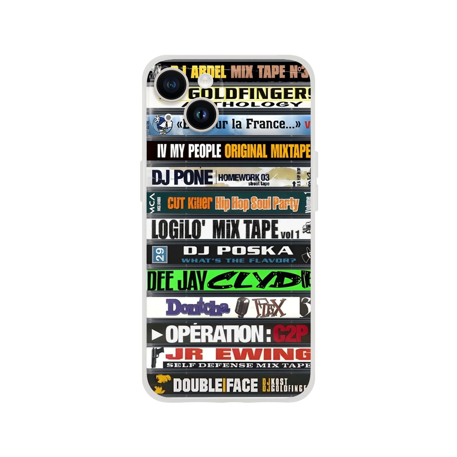 coque iPhone flexi mixtapes hip-hop FR 90s