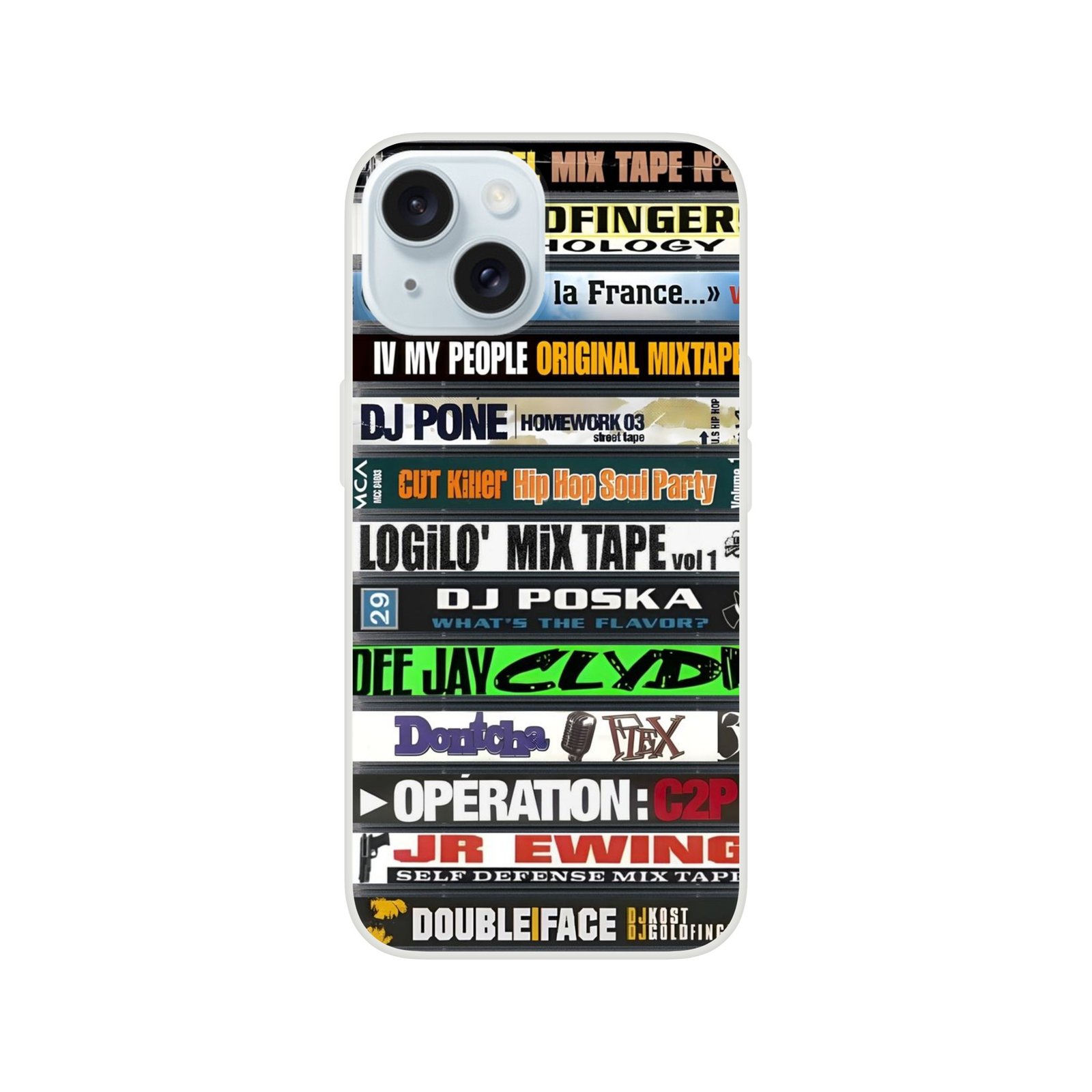 coque iPhone flexi mixtapes hip-hop FR 90s