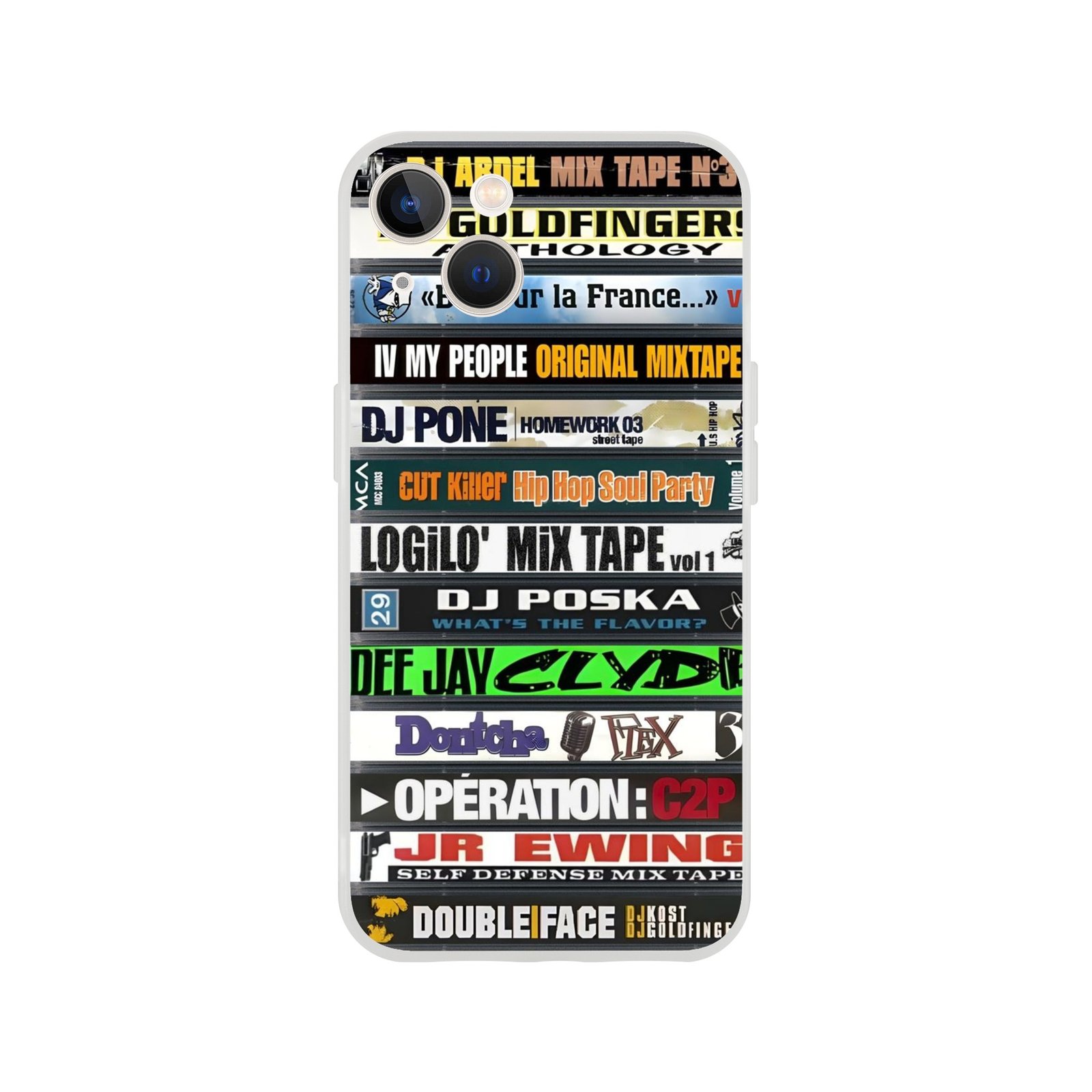 coque iPhone flexi mixtapes hip-hop FR 90s