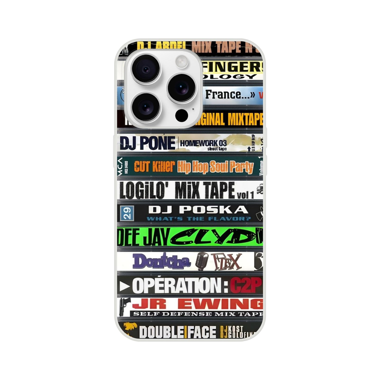 coque iPhone flexi mixtapes hip-hop FR 90s