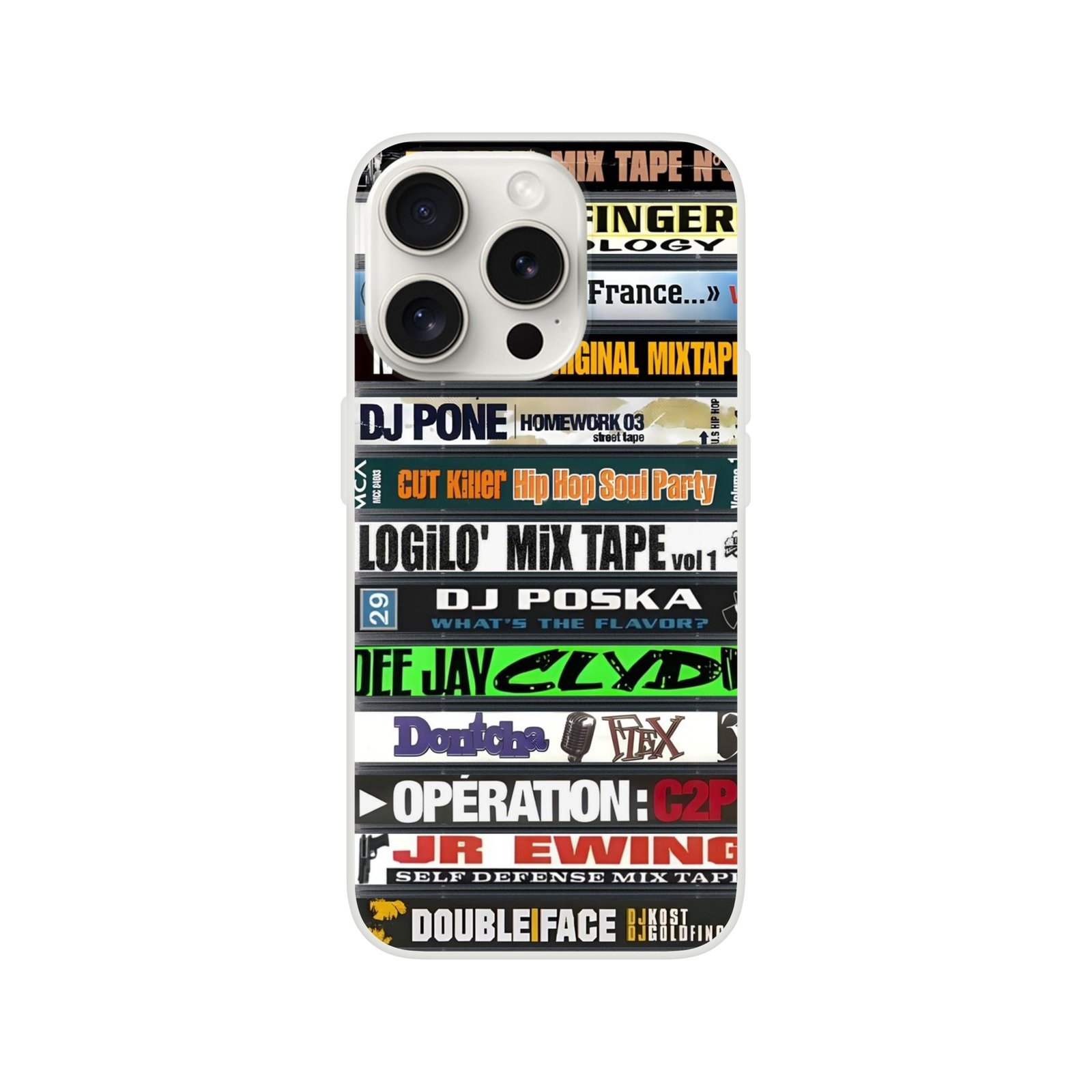 coque iPhone flexi mixtapes hip-hop FR 90s