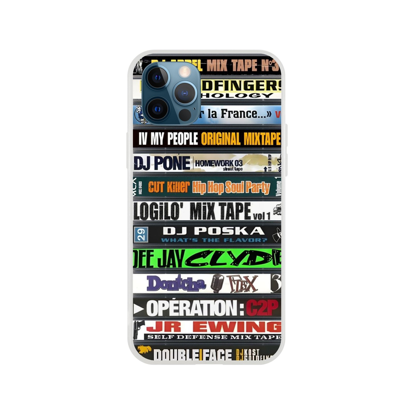 coque iPhone flexi mixtapes hip-hop FR 90s
