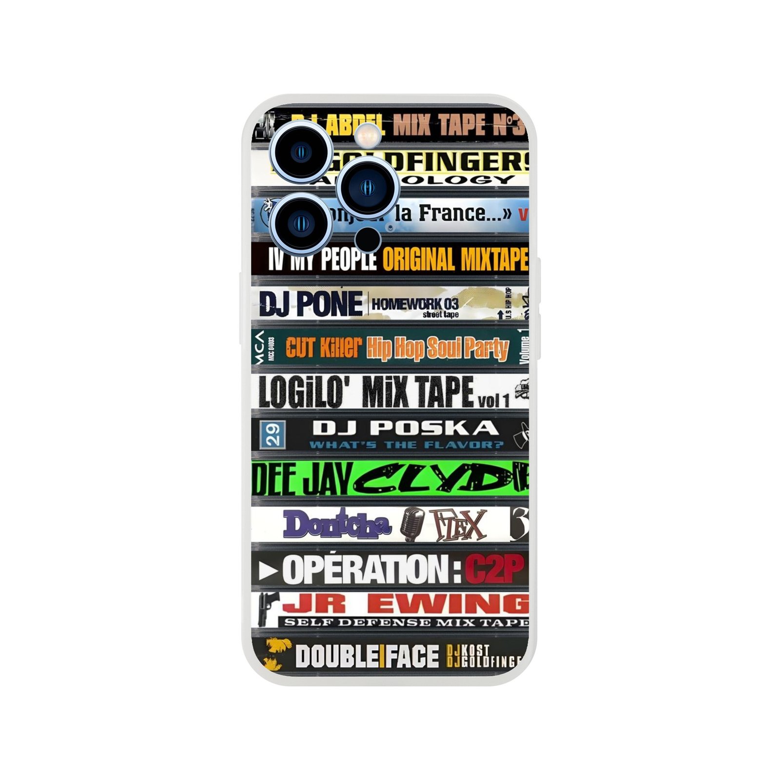 coque iPhone flexi mixtapes hip-hop FR 90s
