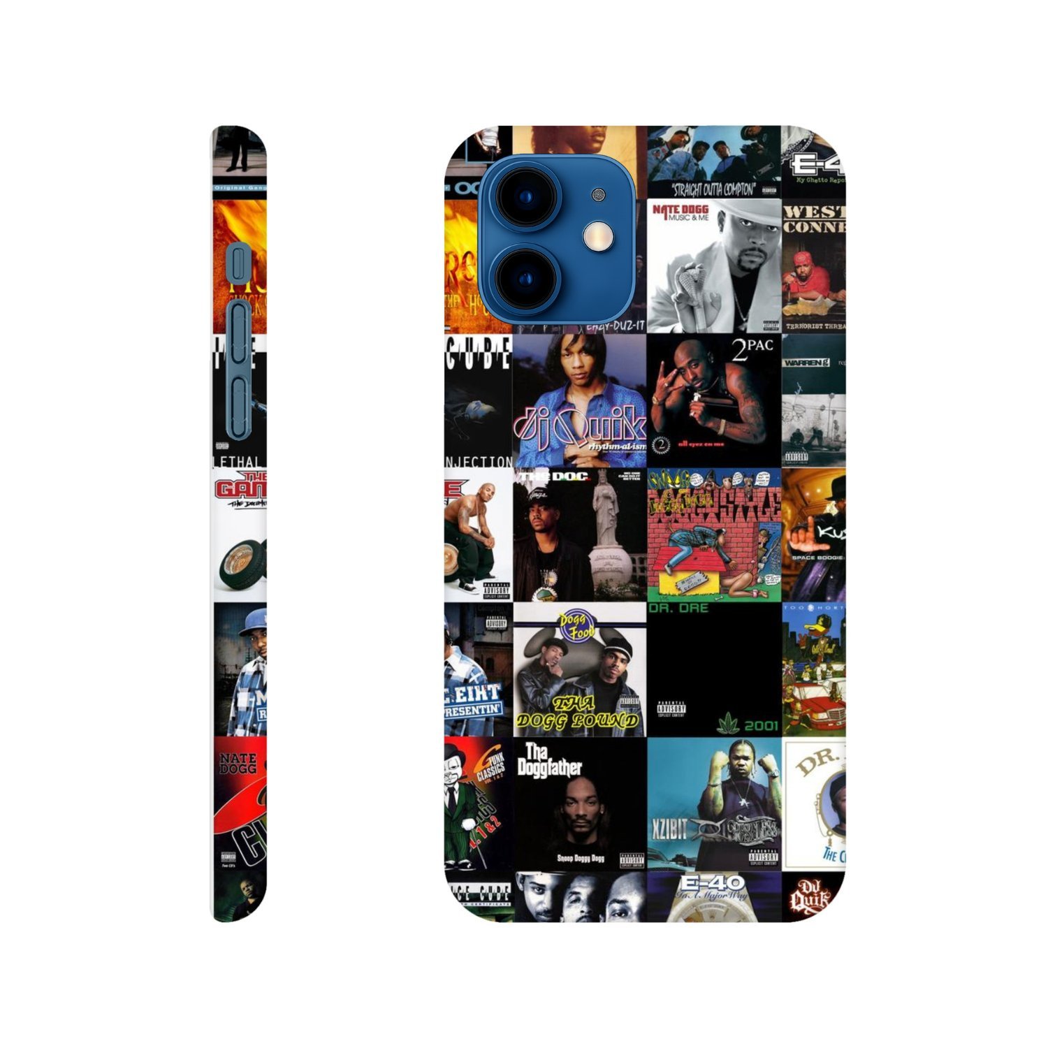 Coque iPhone 12 Slim vinyles hip hop west coast