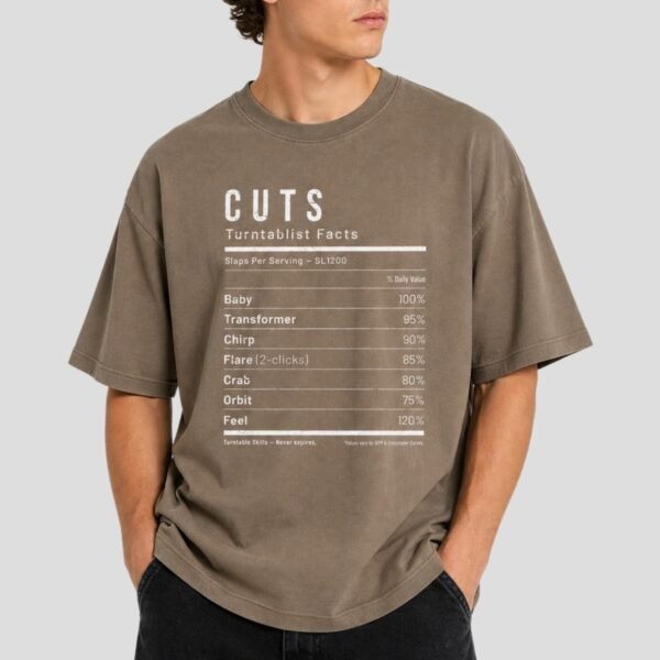 t-shirt DJ oversize cuts-Break-Taupe-Studio