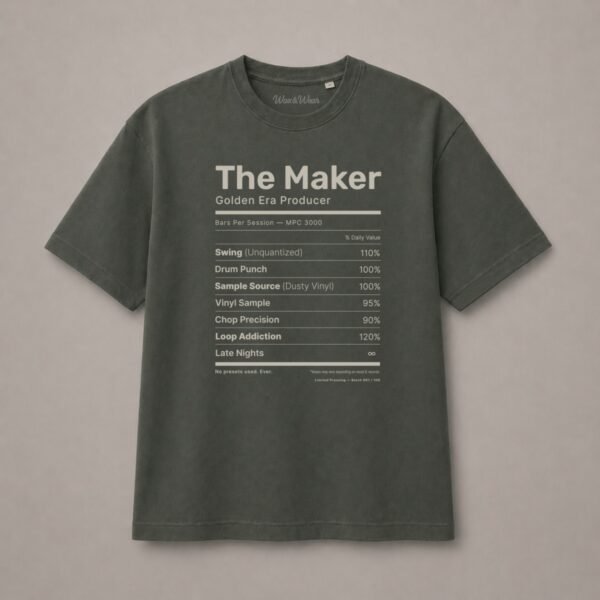 t-shirt beatmaker oversize kaki groove
