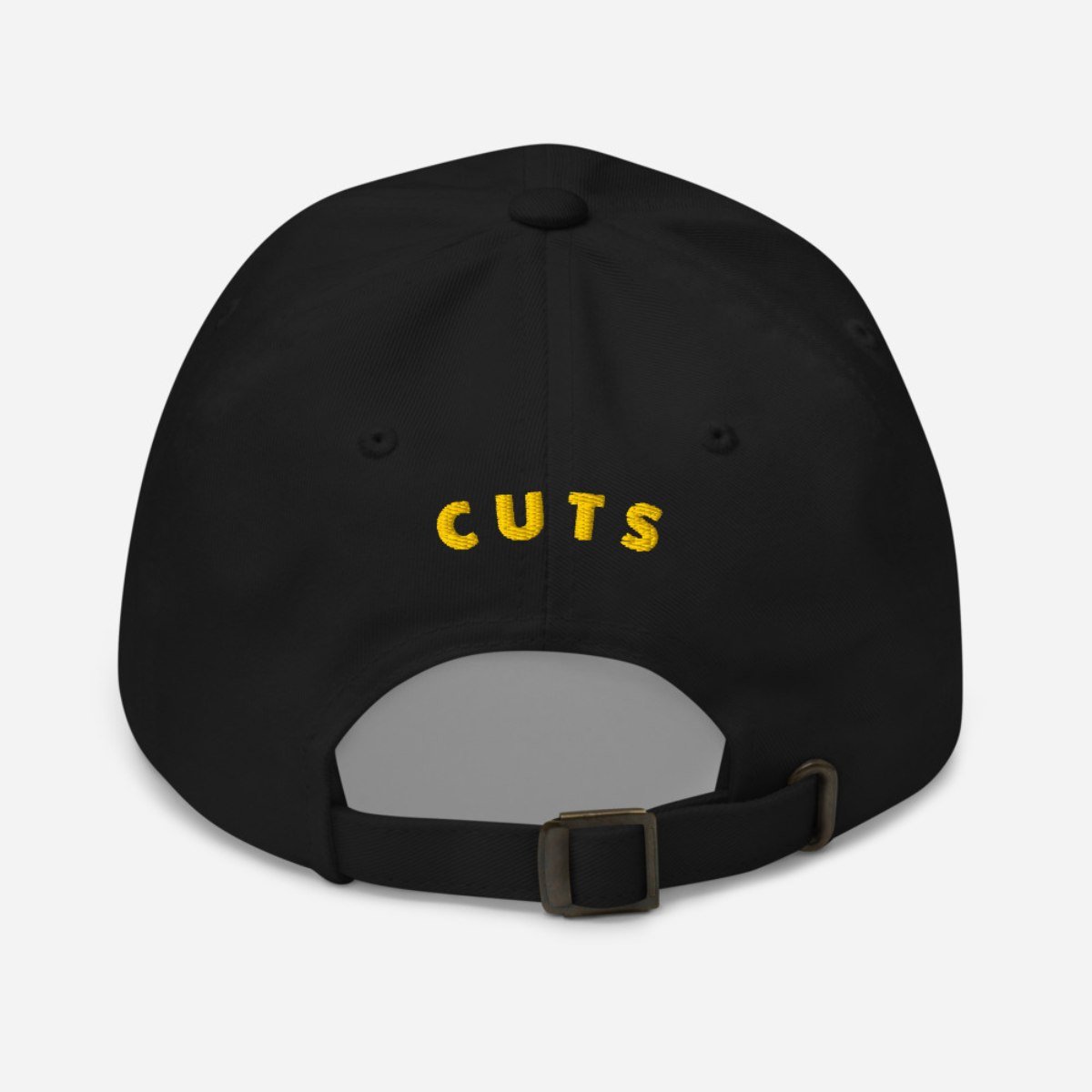 Casquette DJ noire CUTS avec broderie inspirée du crossfader DJ