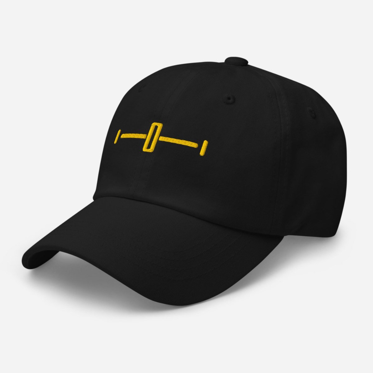 Casquette DJ noire CUTS avec broderie inspirée du crossfader DJ