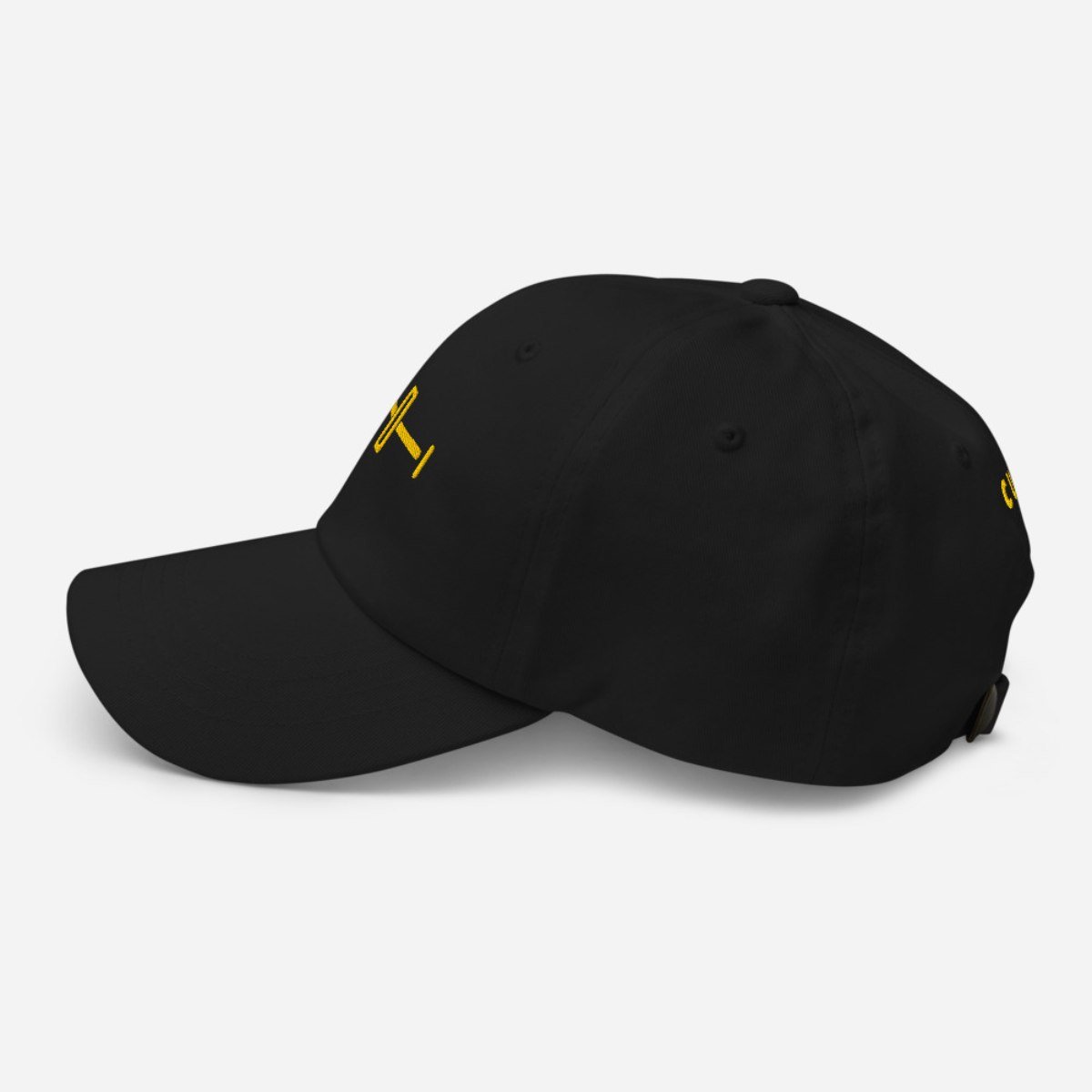 Casquette DJ noire CUTS avec broderie inspirée du crossfader DJ