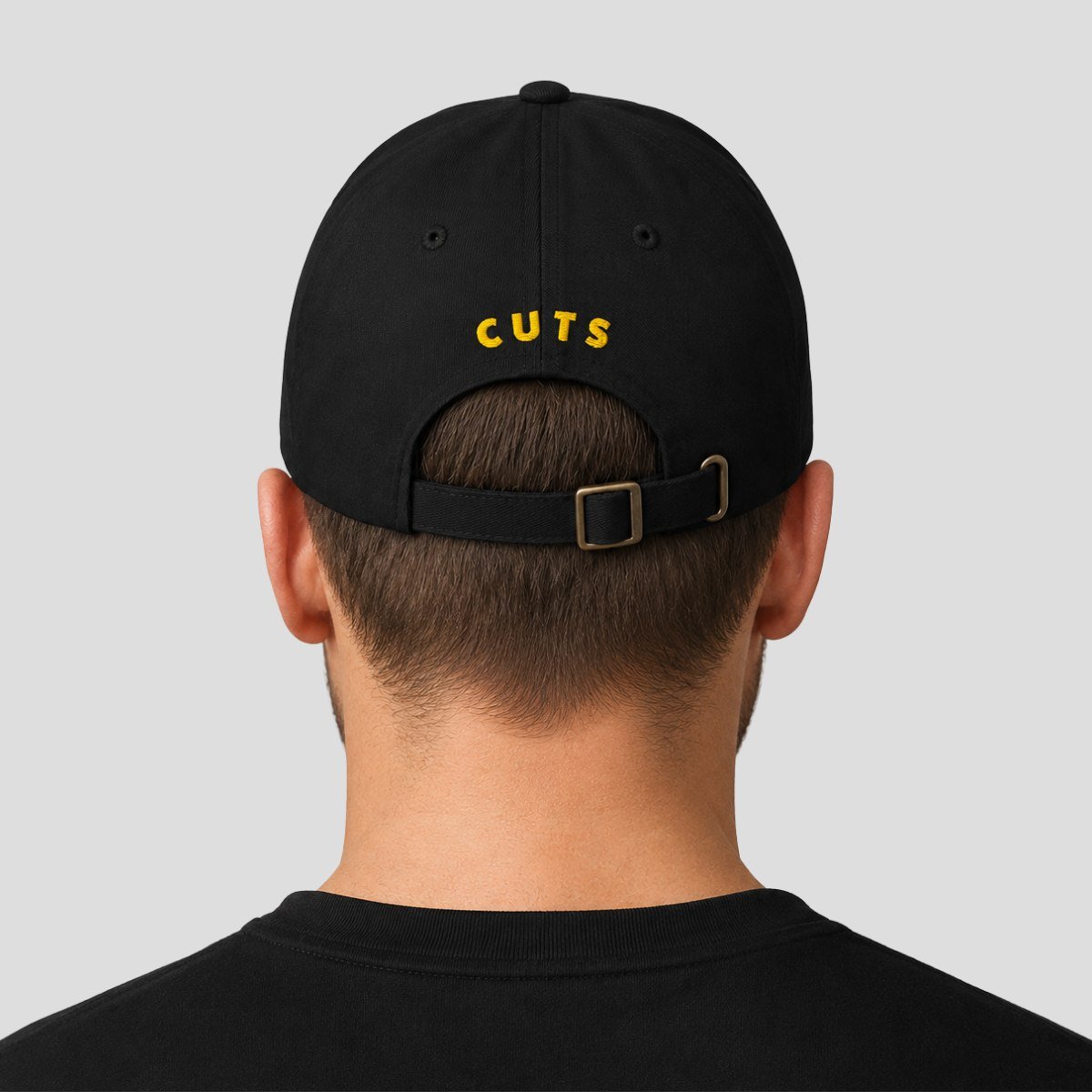 Casquette DJ noire CUTS avec broderie inspirée du crossfader DJ