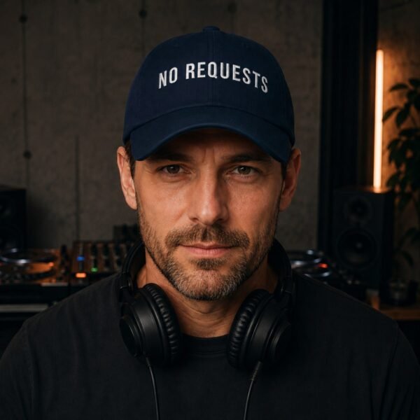 casquette dj No Requests mockup lifestyle