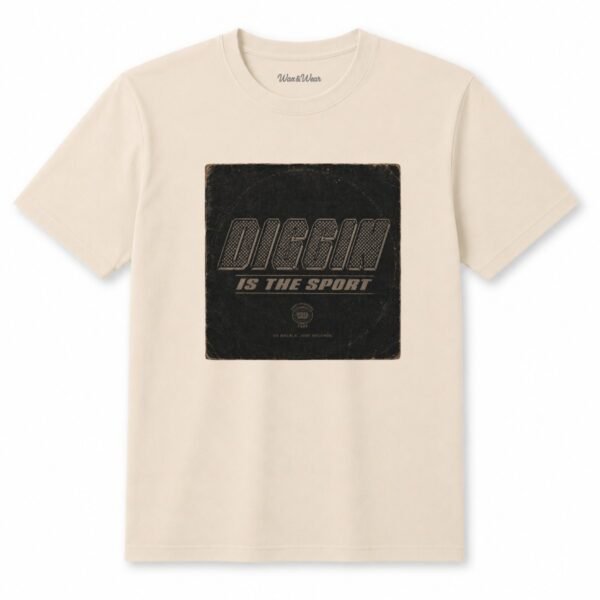 t-shirt digger unisexe mockup dune de vinyle