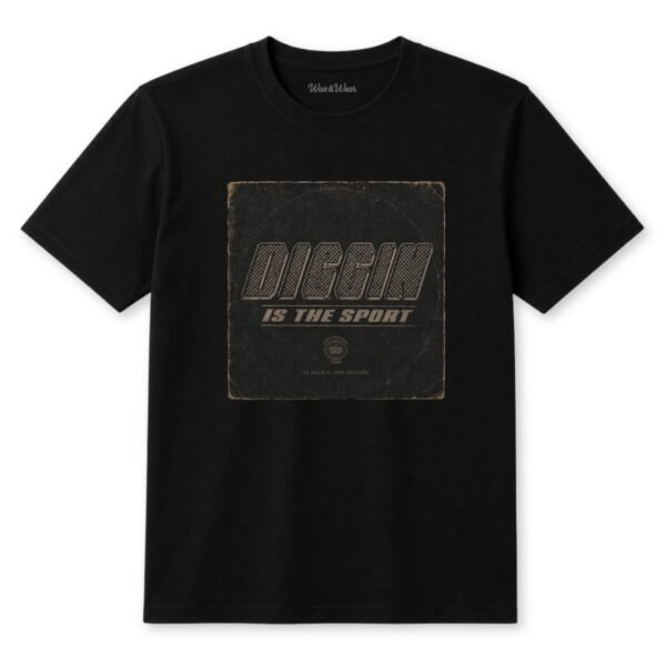 t-shirt digger unisexe mockup noir vinyle