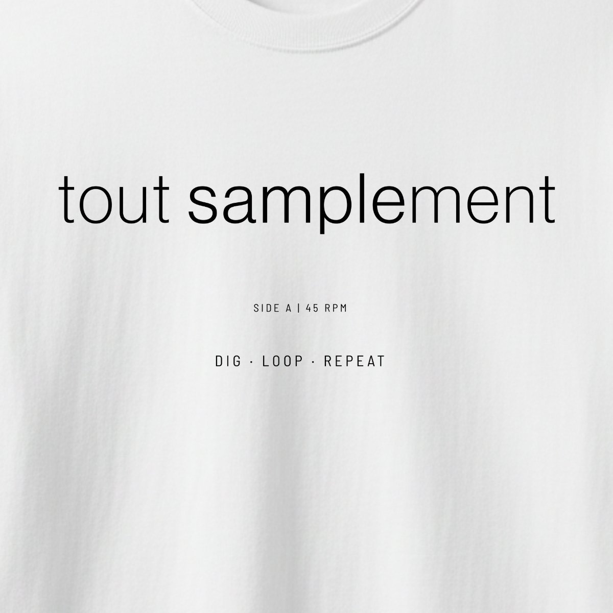 T-shirt oversize sampling blanc - Tout Samplement – Image 3